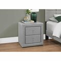 Daphnes Dinnette 21 in. Bedroom Accent Linen Night Stand, Grey DA2450605